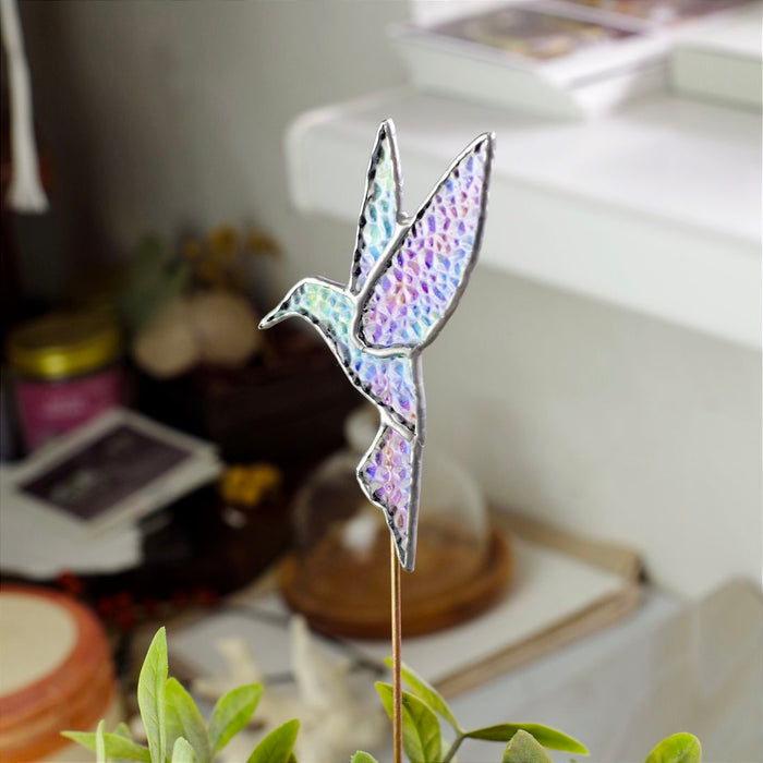 Kolibri irizált kaspó dísz - Birdy dekor