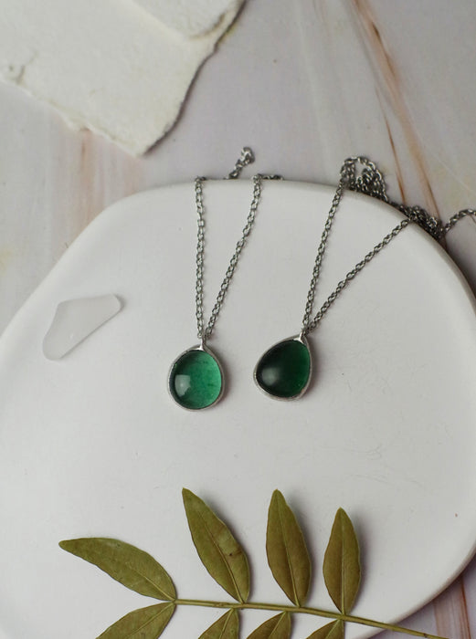 Türkiz Sea glass MINI medálok