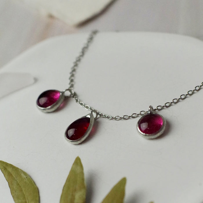 Pink 3 részes nyaklànc - MINI