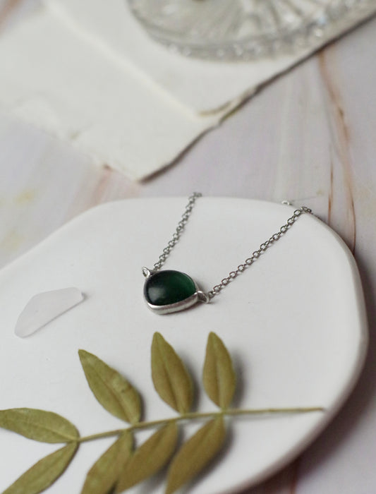 Türkiz Sea glass MINI nyaklánc