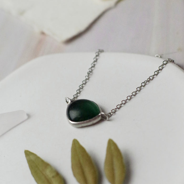 Türkiz Sea glass MINI nyaklánc