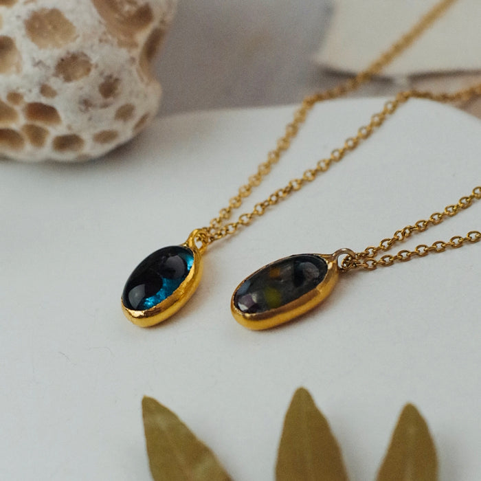 Olvasztott üveg medálok - fusing, goldie