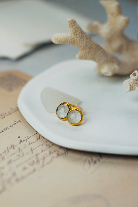 Áttetsző elegáns fülbevaló - goldie