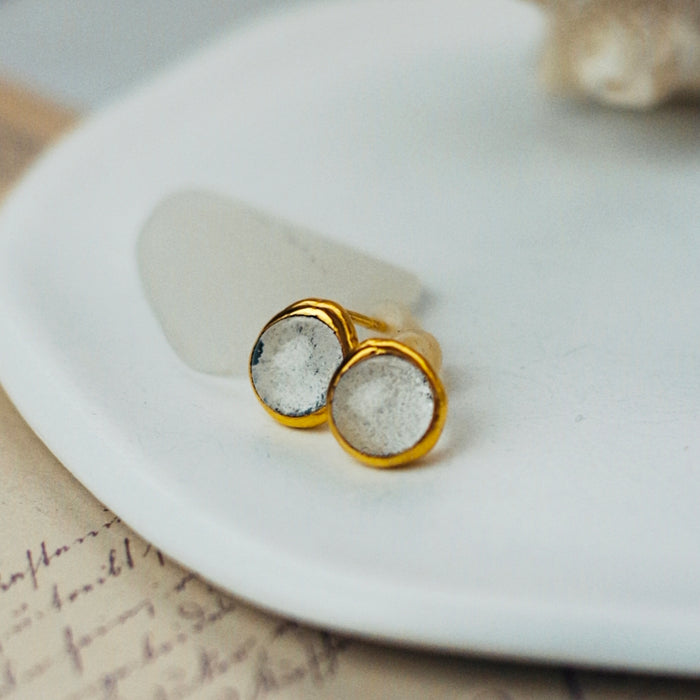 Áttetsző elegáns fülbevaló - goldie