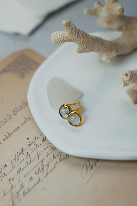 Áttetsző elegáns fülbevaló - goldie