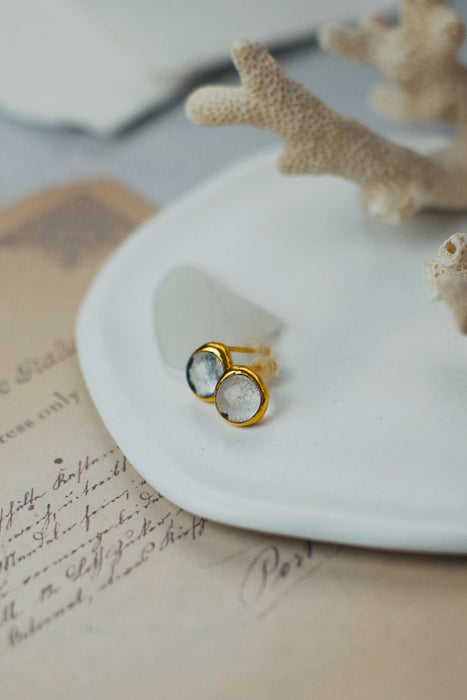 Áttetsző elegáns fülbevaló - goldie