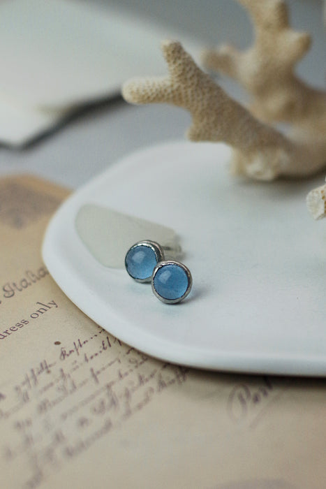 Színváltós Üveg fülbevaló - goldie