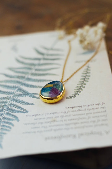Szivárvány nyaklánc - goldie, fusing