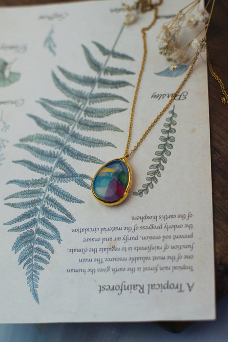 Szivárvány nyaklánc - goldie, fusing