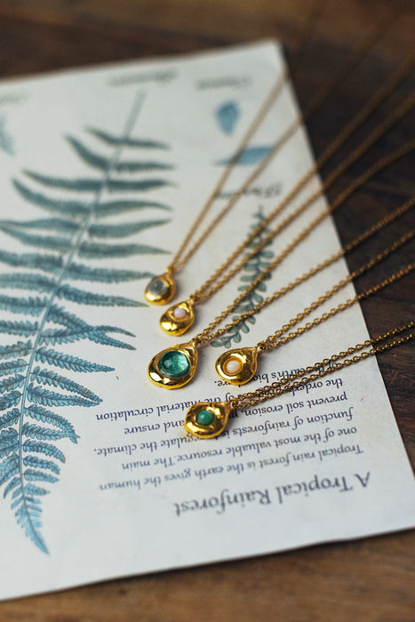 Rusztikus kis üveg nyakláncok -goldie