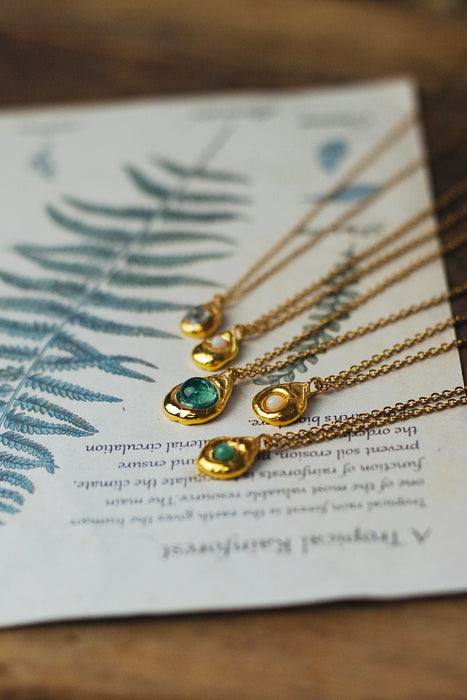 Rusztikus kis üveg nyakláncok -goldie