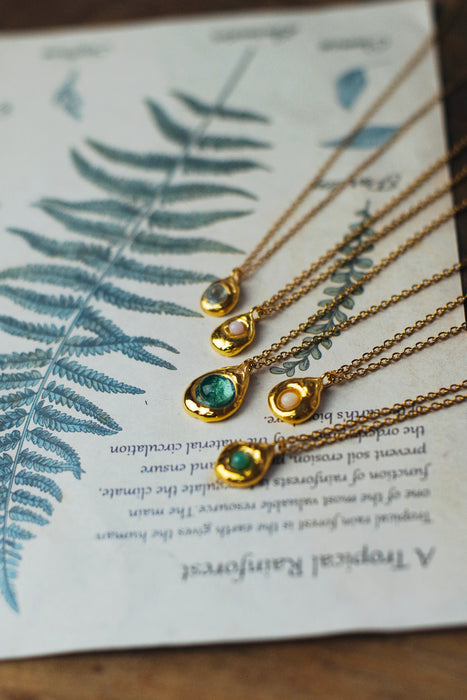 Rusztikus kis üveg nyakláncok -goldie