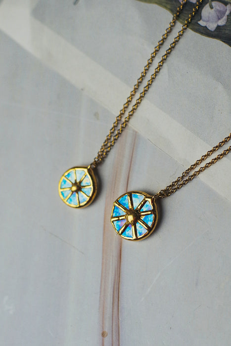 NAP nyaklánc irizált üveggel - goldie