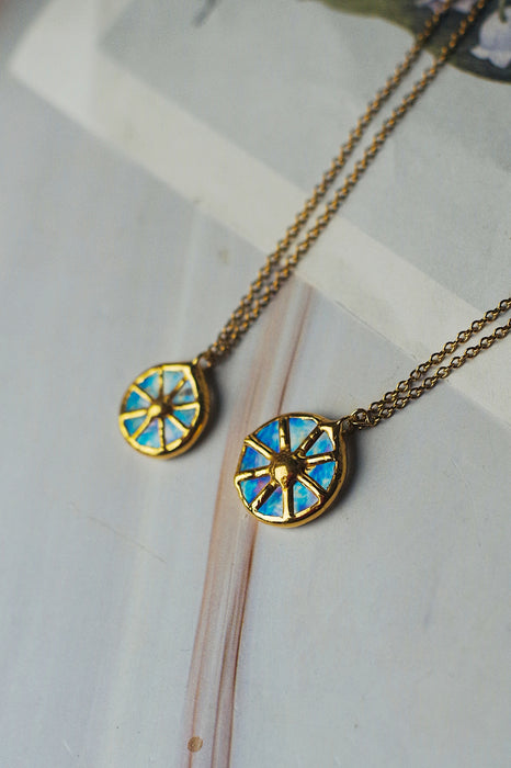 NAP nyaklánc irizált üveggel - goldie