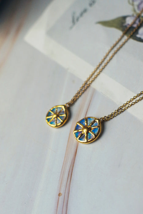 NAP nyaklánc irizált üveggel - goldie