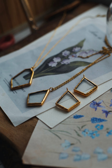 Clean üveg nyakláncok - Goldie