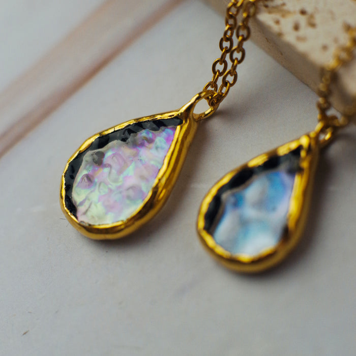 Irizált csepp nyaklánc - goldie