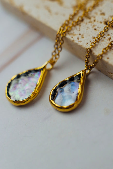 Irizált csepp nyaklánc - goldie