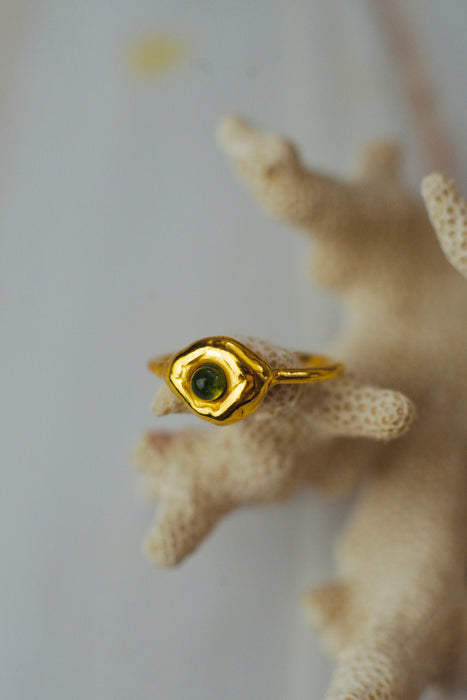 Rusztikus üveg gyűrűk - goldie