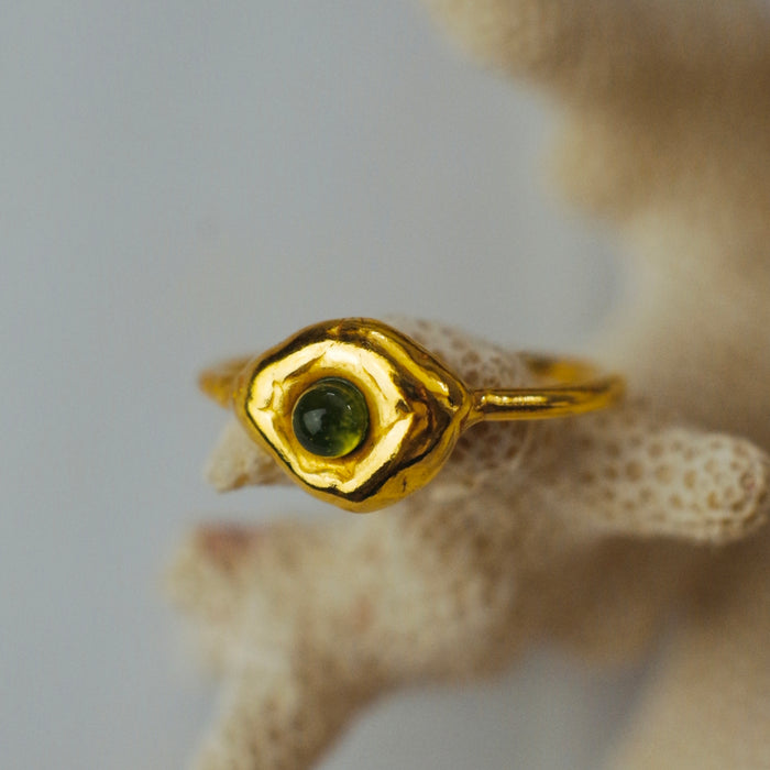 Rusztikus üveg gyűrűk - goldie