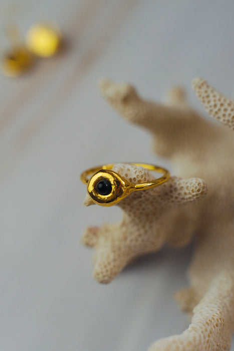 Rusztikus üveg gyűrűk - goldie