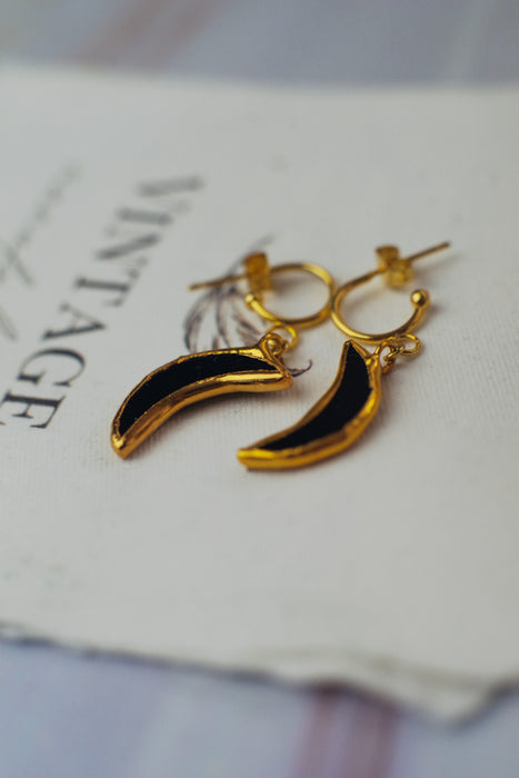 Hold fülbevaló - goldie