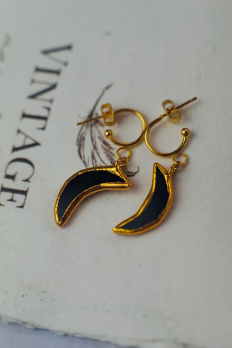 Hold fülbevaló - goldie