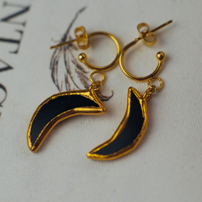 Hold fülbevaló - goldie