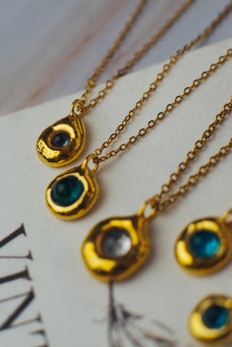 Rusztikus üveg nyakláncok - goldie