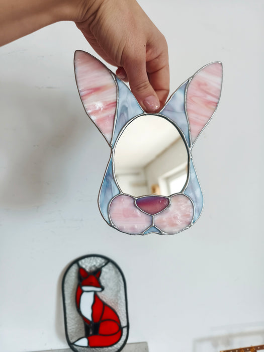 Kis nyuszi tükör - falidísz