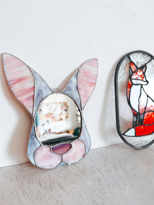 Kis nyuszi tükör - falidísz