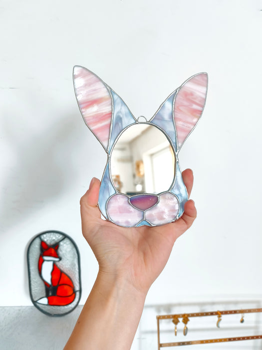 Kis nyuszi tükör - falidísz