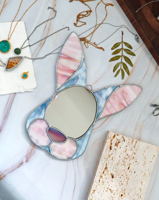 Kis nyuszi tükör - falidísz