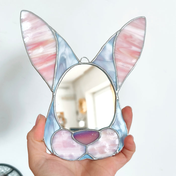 Kis nyuszi tükör - falidísz