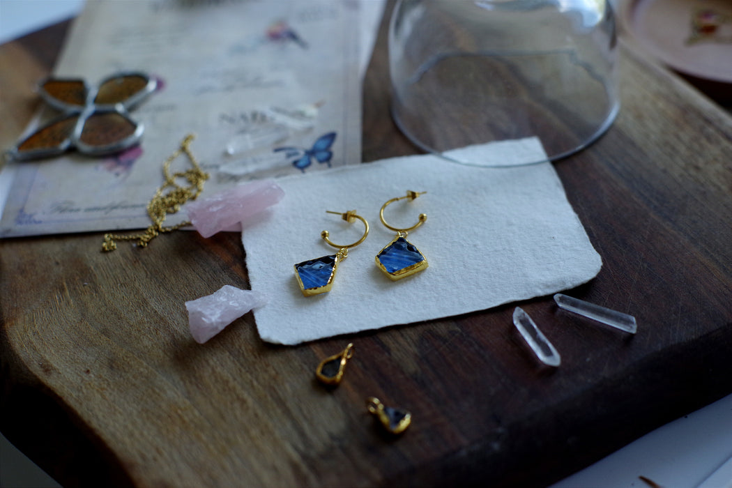 Blue Cathedral Goldie Earrings