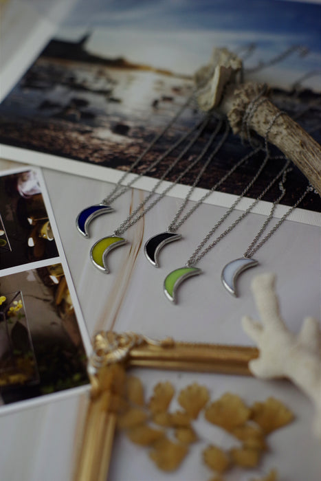 Colorful Moon necklaces