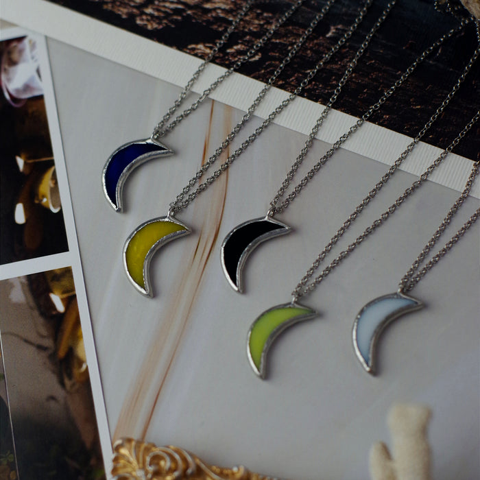 Colorful Moon necklaces