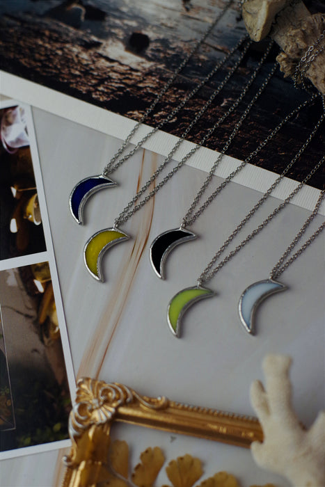 Colorful Moon necklaces