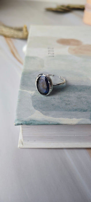 Adjustable silver ring