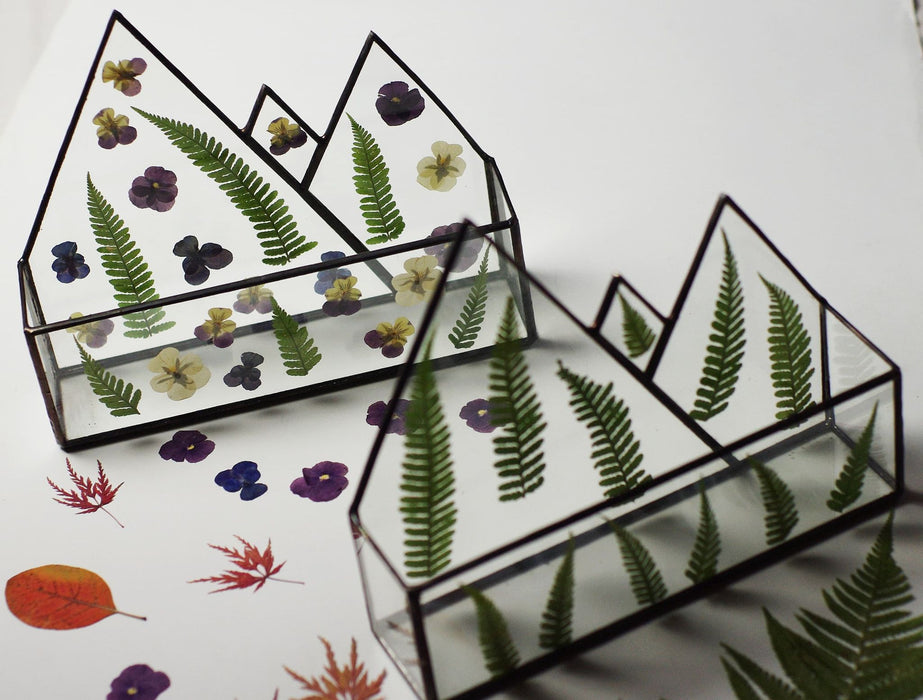 LETTER HOLDER with real ferns - decor available