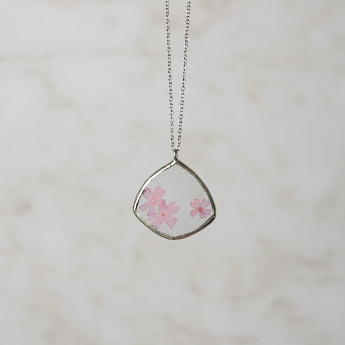 FAUN small pink flower necklace