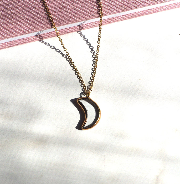 Goldie - gold-plated moon necklace