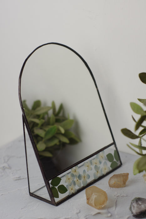 Table mirror with hydrangea, decor - new product
