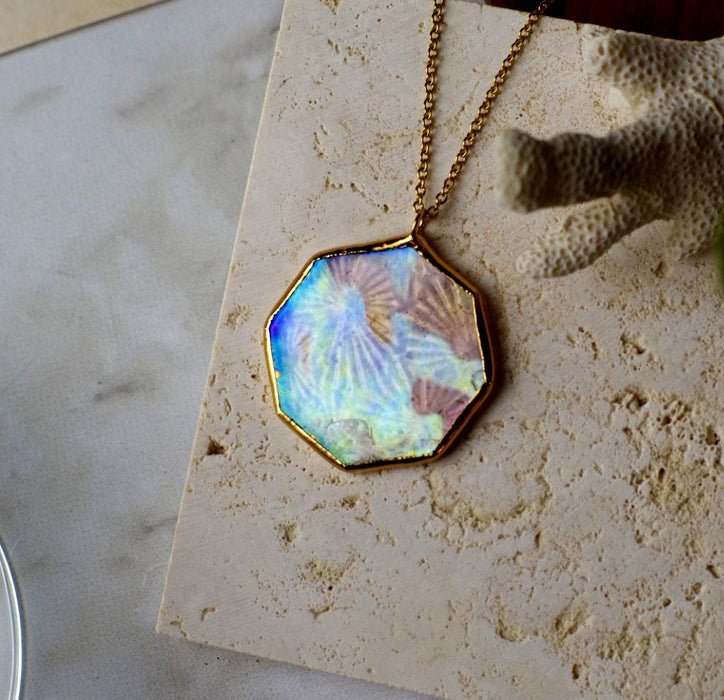 Iridescent Cathedral Goldie Necklace