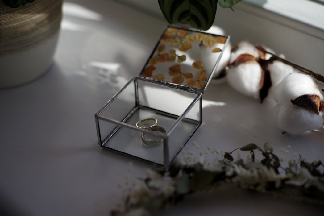Hortenzia ékszertartó doboz, dekor - új termék