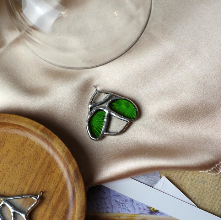Emerald beetle necklace
