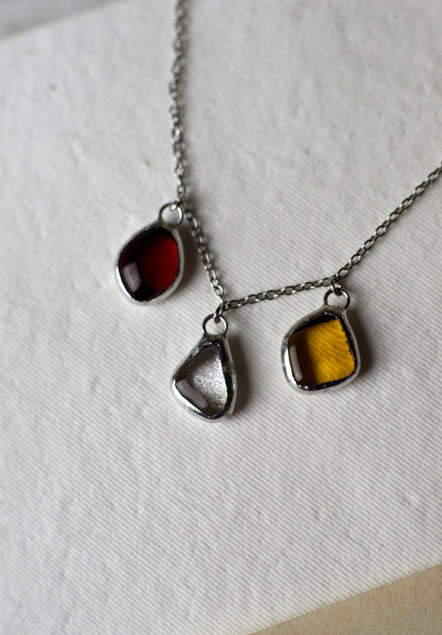 WEARhistory 3-piece amber necklace
